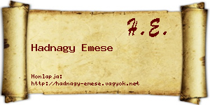 Hadnagy Emese névjegykártya